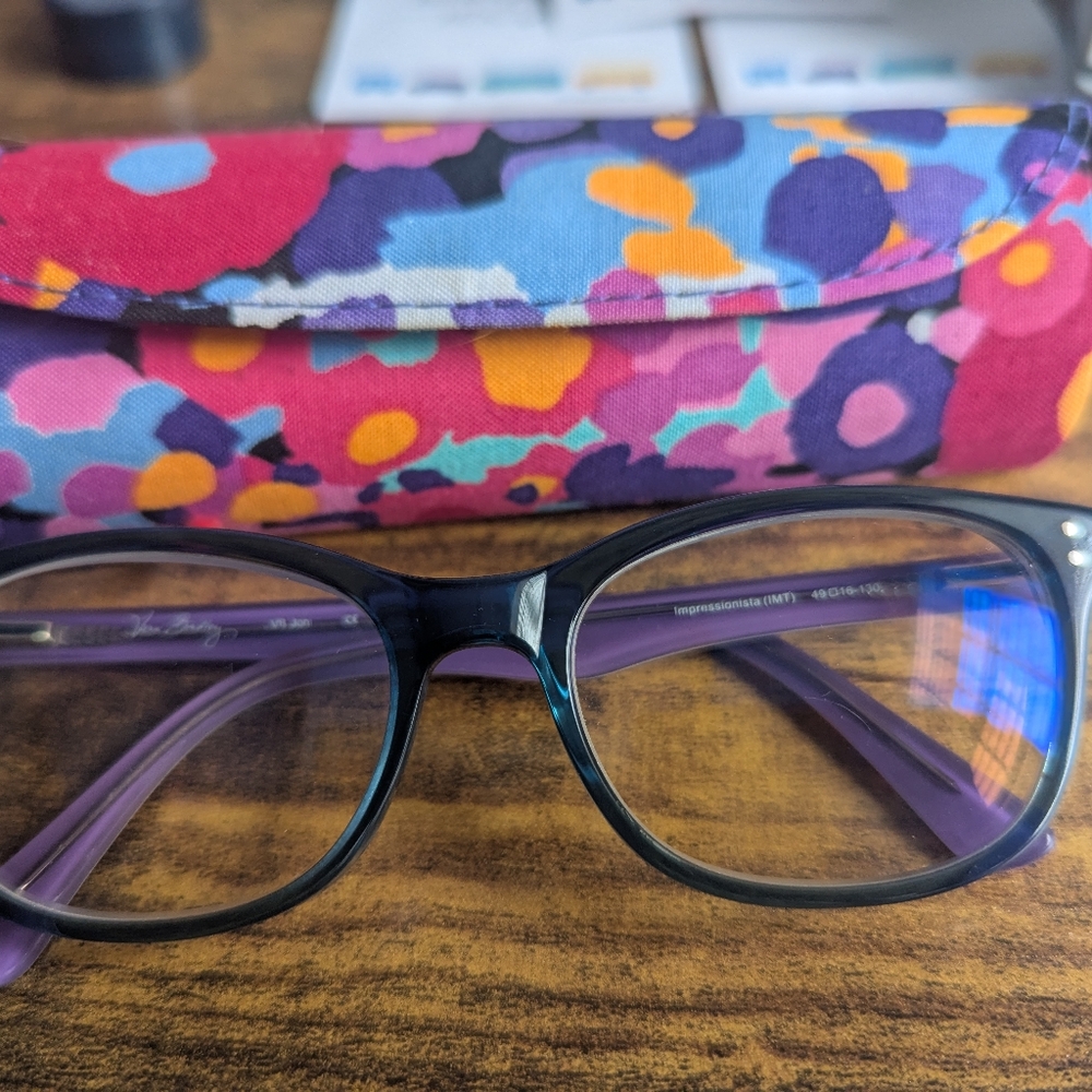 Vera Bradley Purple and Red Eyeglasses with Glossy Finish